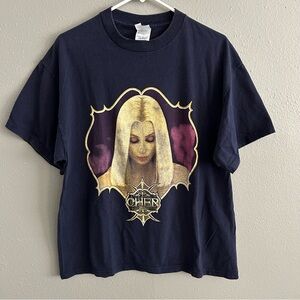 VTG Cher The Farewell Tour Concert Tee Size L T-Shirt Cities Listed Y2K 2000s